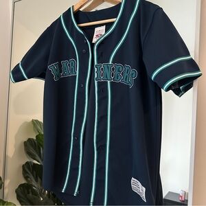 Youth Vintage Seattle Mariners Navy Blue Mariners Jersey